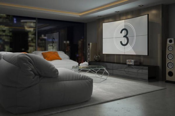 Interior modern design room 3D rendering Interior modern design room 3D rendering